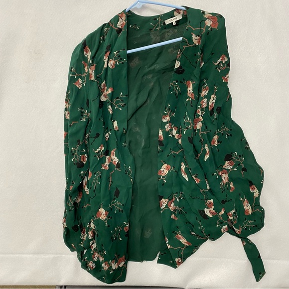 Ganni Marietta Georgette Floral Genuine Wrap Long Sleeve Dress size 40 - Picture 2 of 10